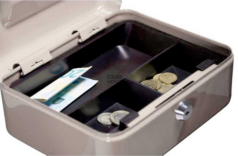 Cofre Dinheiro Com Bandeja 13 Beje